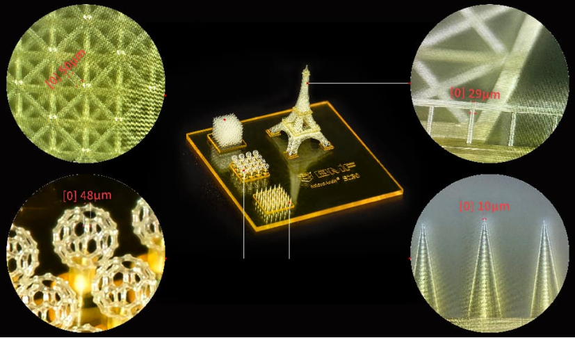 BMFのPµSL技術による微細構造3Dプリント造形例 BMFのPµSL技術による微細構造3Dプリント造形例